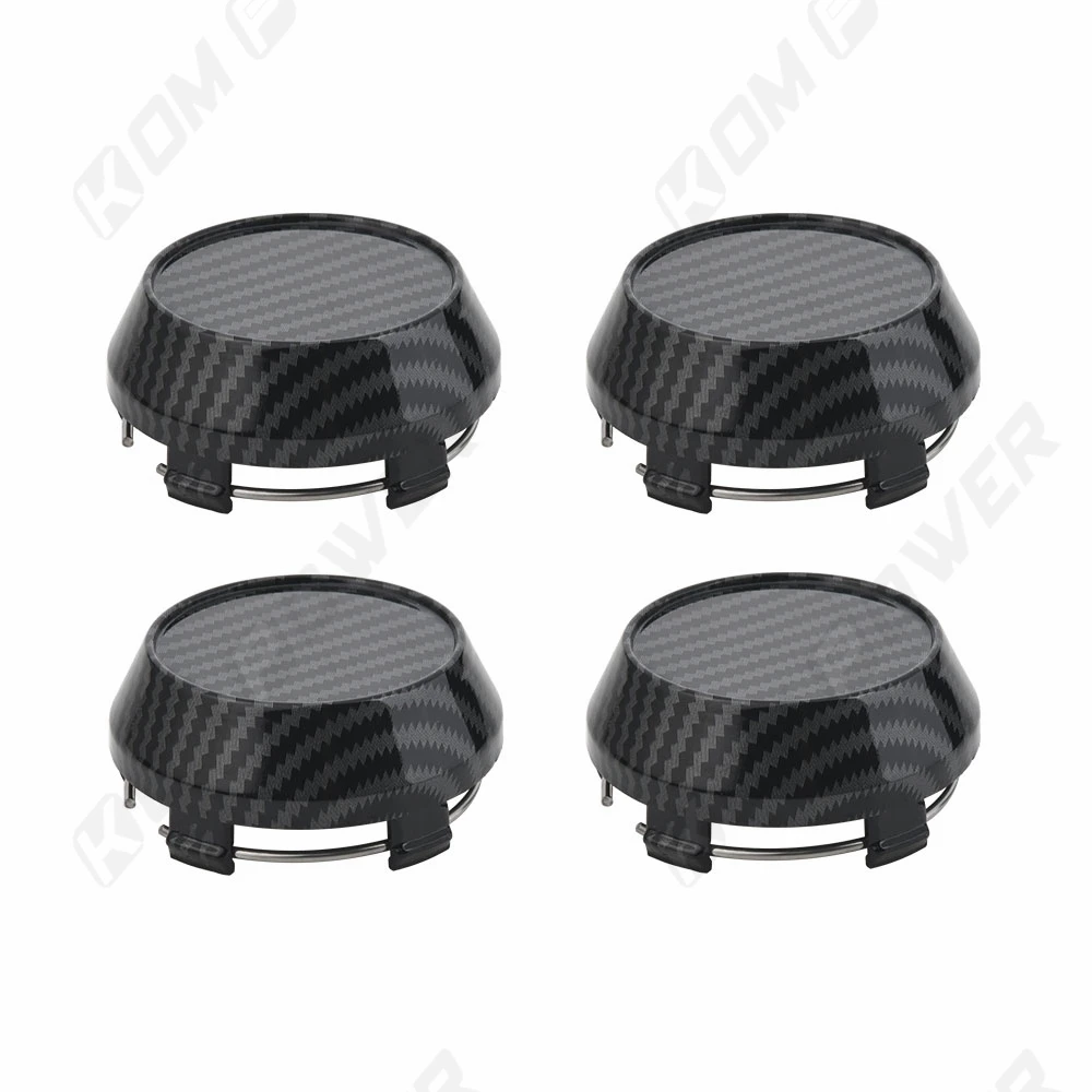 4PCS OD 60MM / ID 56MM Wheel Center Cap No Logo Wheel Cover Cap Blank Emblem Rim Hubcap White & Silver & Black & Carbon Fibre