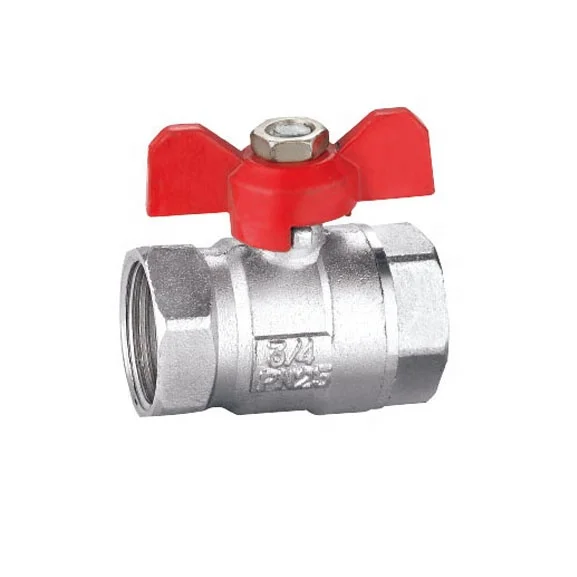 Ball Valve Double Female Thread High Pressure PN16 Butterfly Handle Zinc Ball Valve