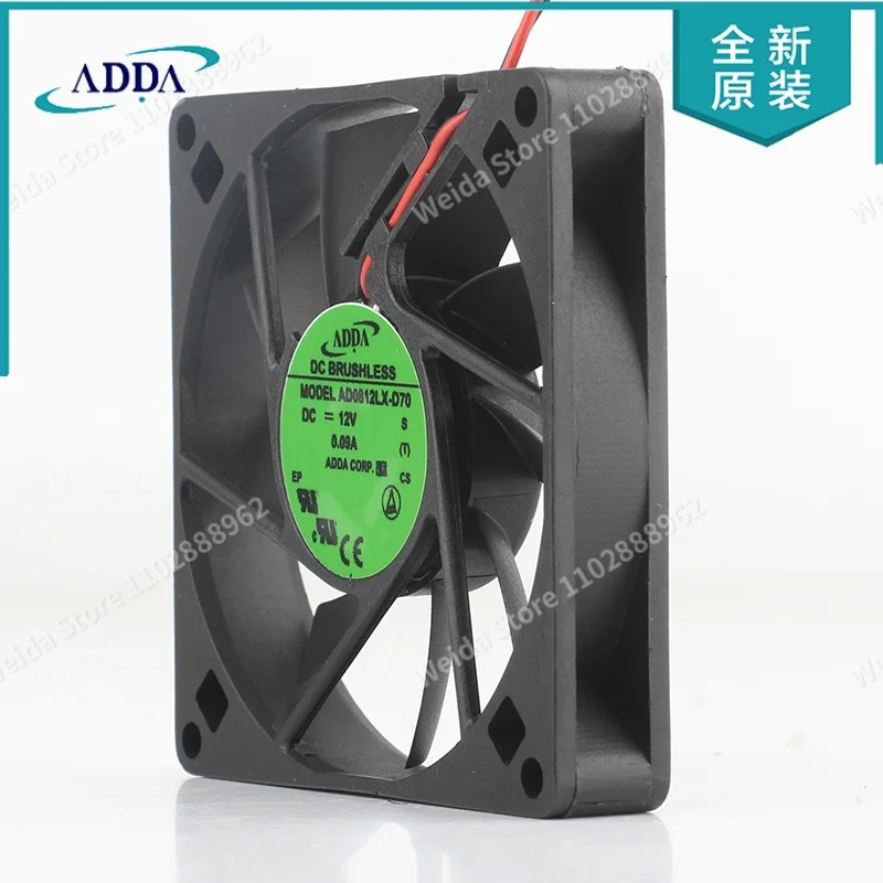 AD0812LX-D70 Original ADDA 8015 80X80X15MM 8CM 12V 0.09A 8CM Dual Ball Bearing Silent Cooling Fan