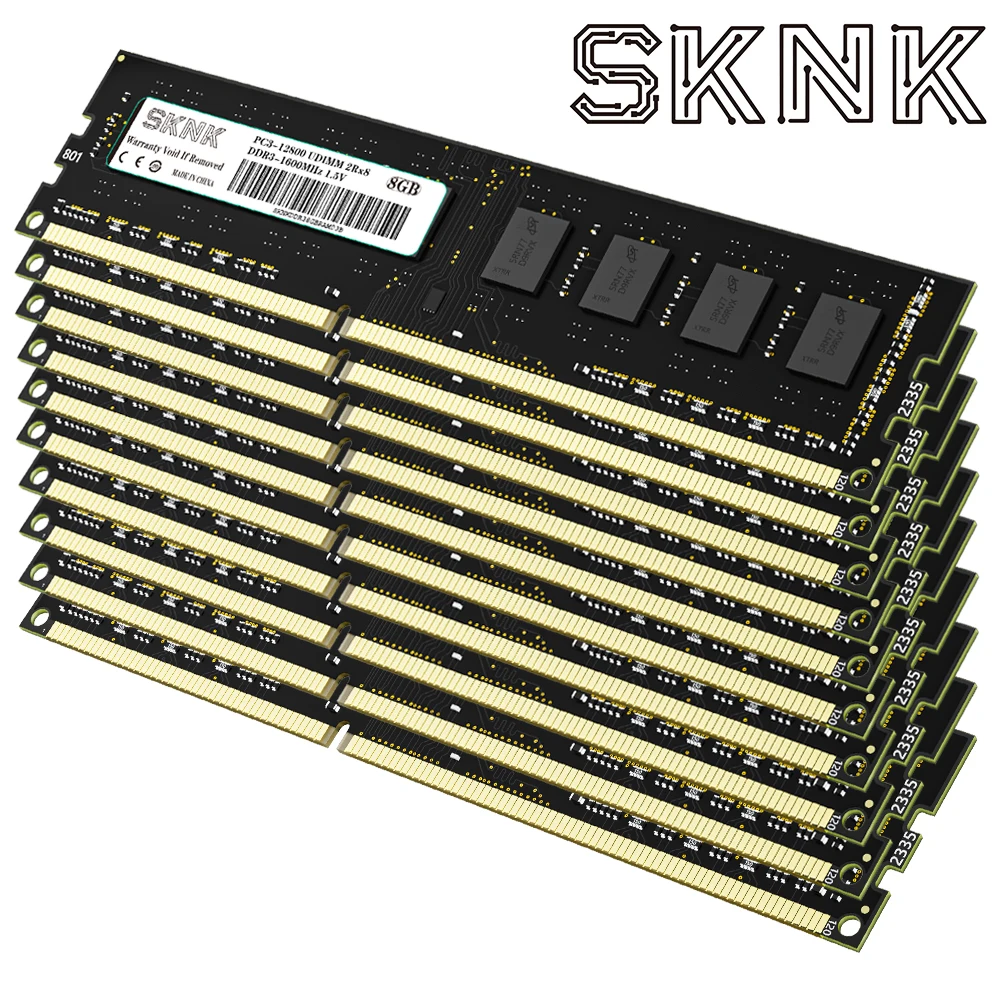 

SKNK DDR3 Ram 8GB 4GB 2GB Desktop Memoria 1066MHZ 1333MHZ 1600Mhz PC3-8500 PC3-10600 PC3-12800 240Pin 1.5V DDR3 Memory RAM UDIMM