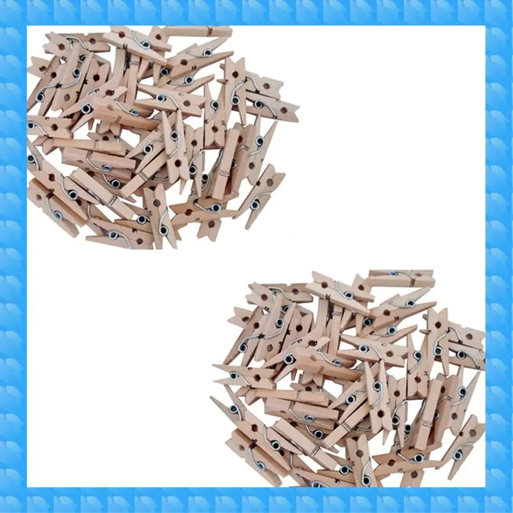 

ETRT 200 шт. 25 мм мини-деревянный зажим натуральный ремесленный штифт линия фото ребенка