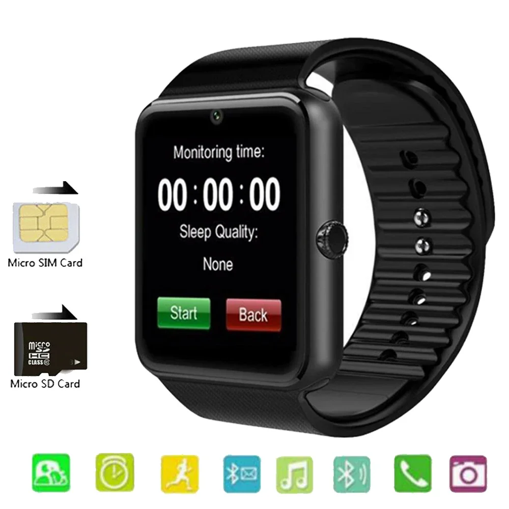 Smart Watches GT08 Clock Sync Notifier Support Sim TF Card Bluetooth Connectivity Android Phone Clock Camera Sports Smartwatch