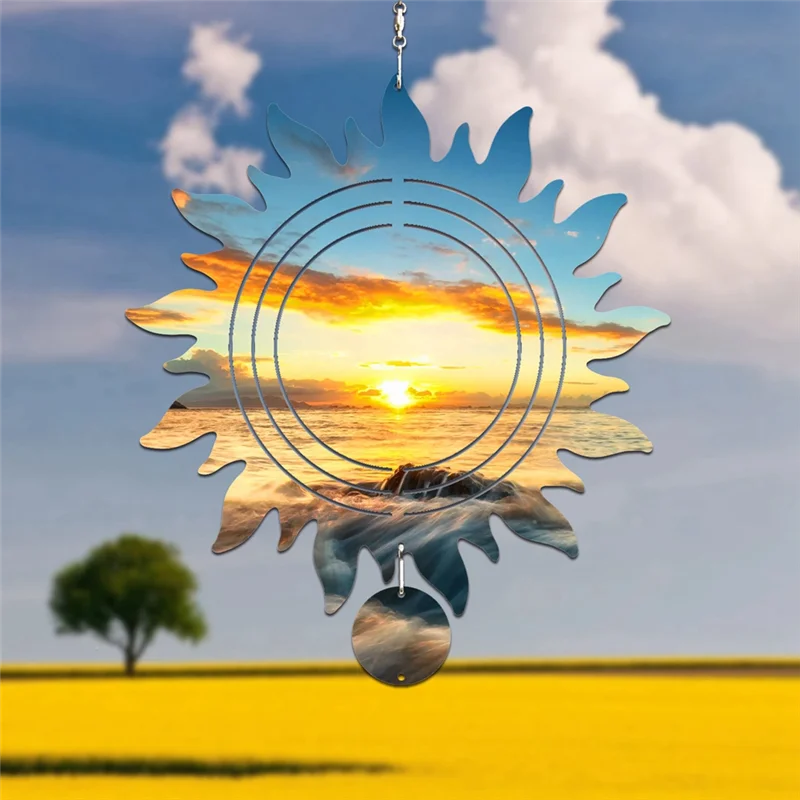 6Pcs Sublimation Wind Spinner Blanks For Indoor & Outdoor Decorations And Perfect For Women, Mom,Wife Gift