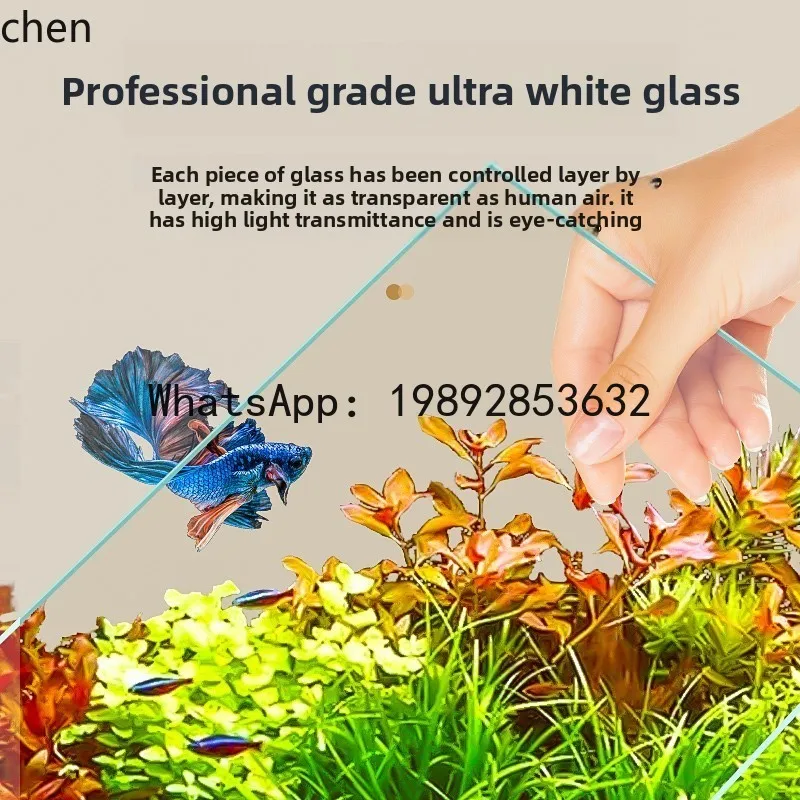 

F1 side filter fish tank living room self-circulation with cover household oxygenation small integrated tank