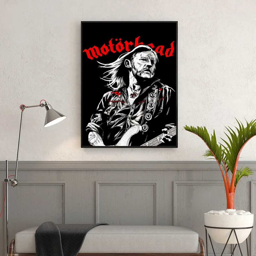 Piosenkarz L-lemmy K-kilmister plakat samoprzylepny plakat artystyczny Retro Kraft papierowa naklejka DIY do pokoju kawiarnia obraz dekoracja w