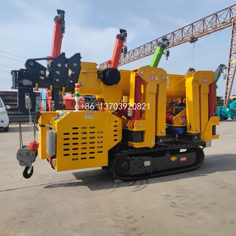 Construction Telescopic Portable Spider Crane Foldable Lifting Hydraulic Outrigger Crawler Mobile Mini Crane