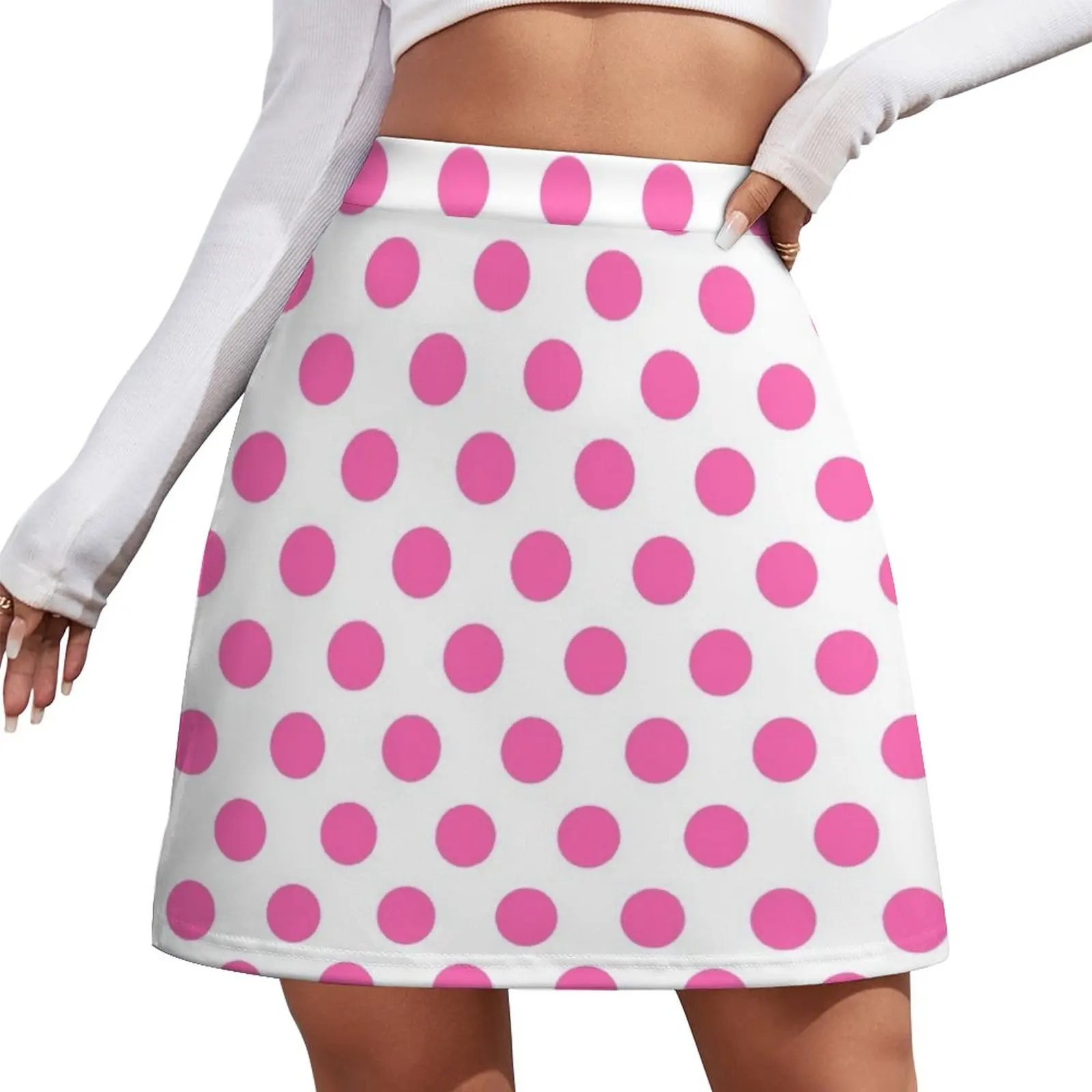 

Hot Pink Polka Dots Mini Skirt skirt skirt kpop clothing women summer 2023 Women's clothing