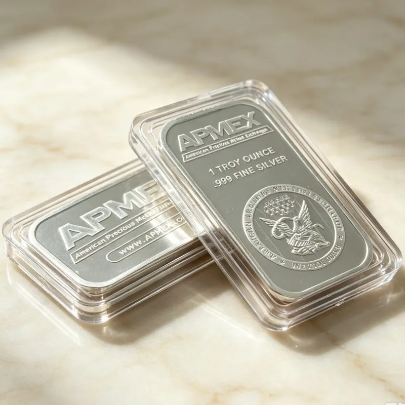 10pcs Apmex One Troy Ounce Bar Silver Bar Apmex Silver Bullion Silver Plated Bar for Best Collection Gifts