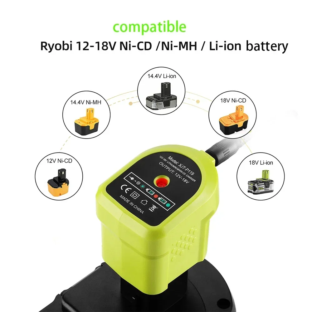 BATTOOL 6.0Ah 18V Lithium Replacement Battery For Ryobi P108 ONE+Plus P102 P103 P104 P107 P108 P117 Cordless Tools Battery