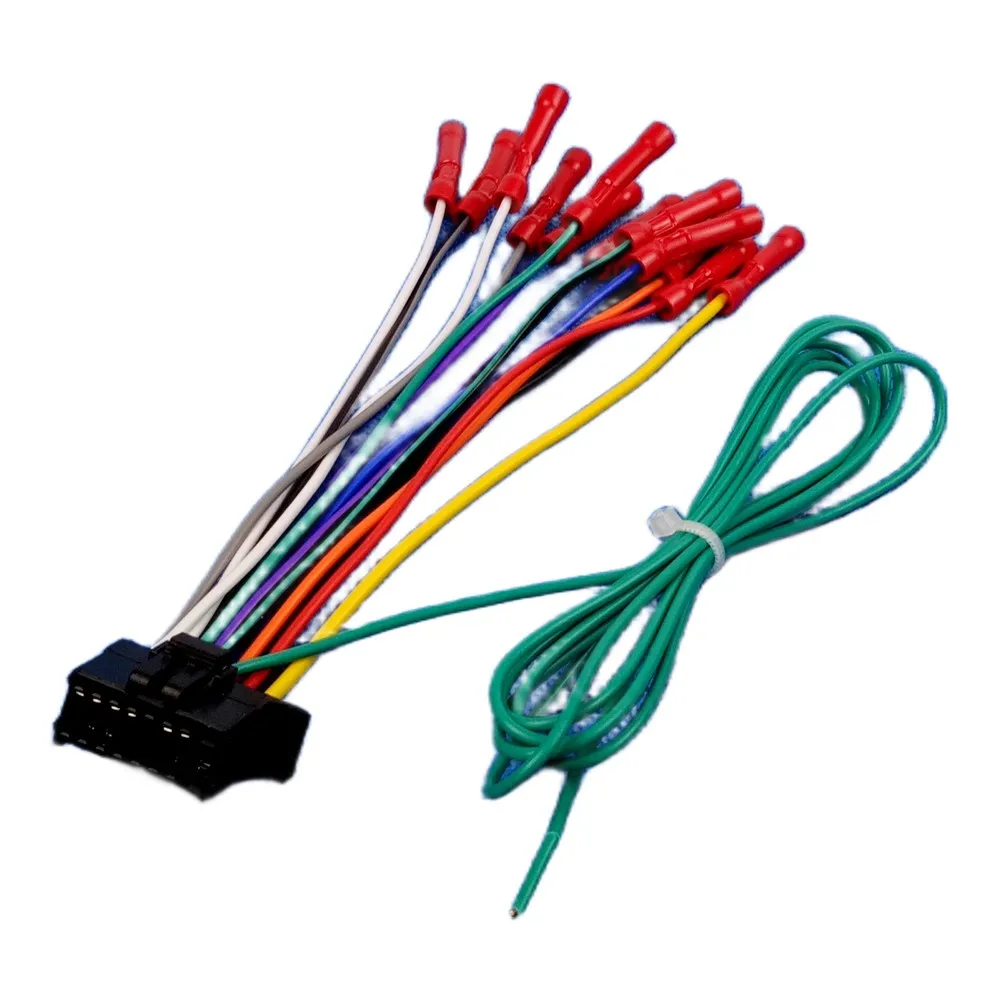 Car Radio Power Cord with Speaker Wire and Protective Sleeve Wiring Harness Designed for Pioneer Stereo Compatibility