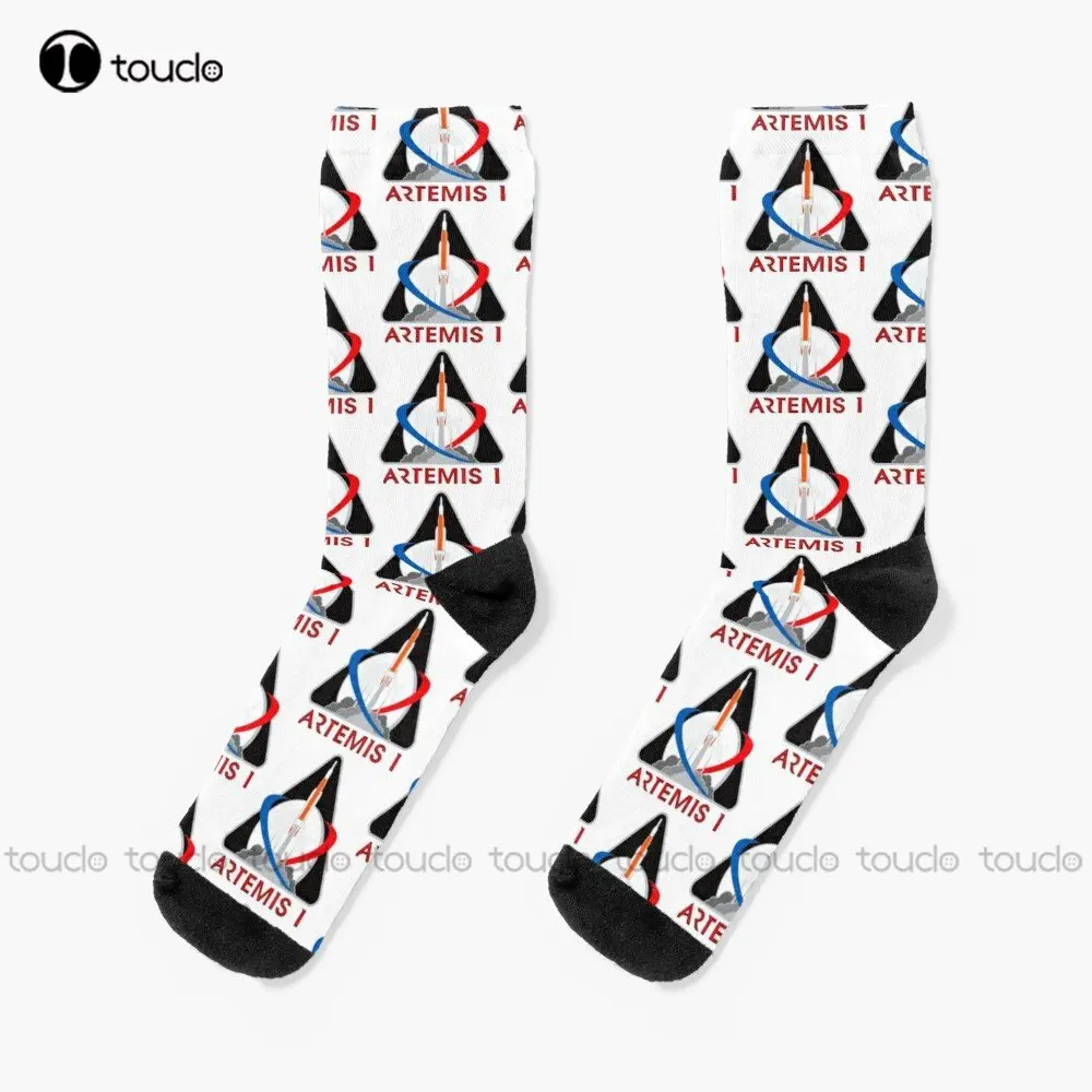 Artemis One New Logo Socks Socks High Quality Cute Elegant Lovely Kawaii Cartoon Sweet Cotton Sock Custom Gift Streetwear Funny