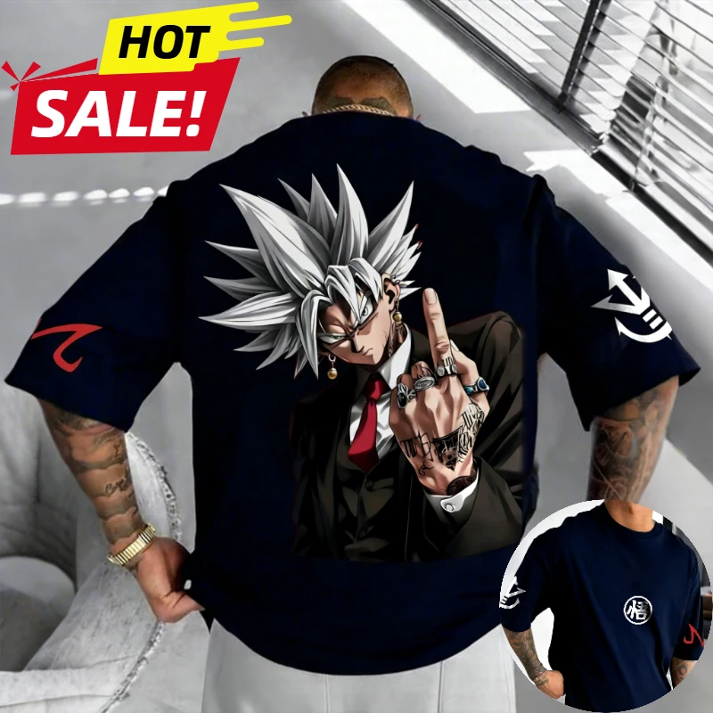 

Футболка Dragon Ball Son Goku 2026: Новая, модная, винтажная, в стиле Харадзюку, мужская и женская, летняя, оверсайз, свободного кроя, уличная одежда, повседневная футболка-топ