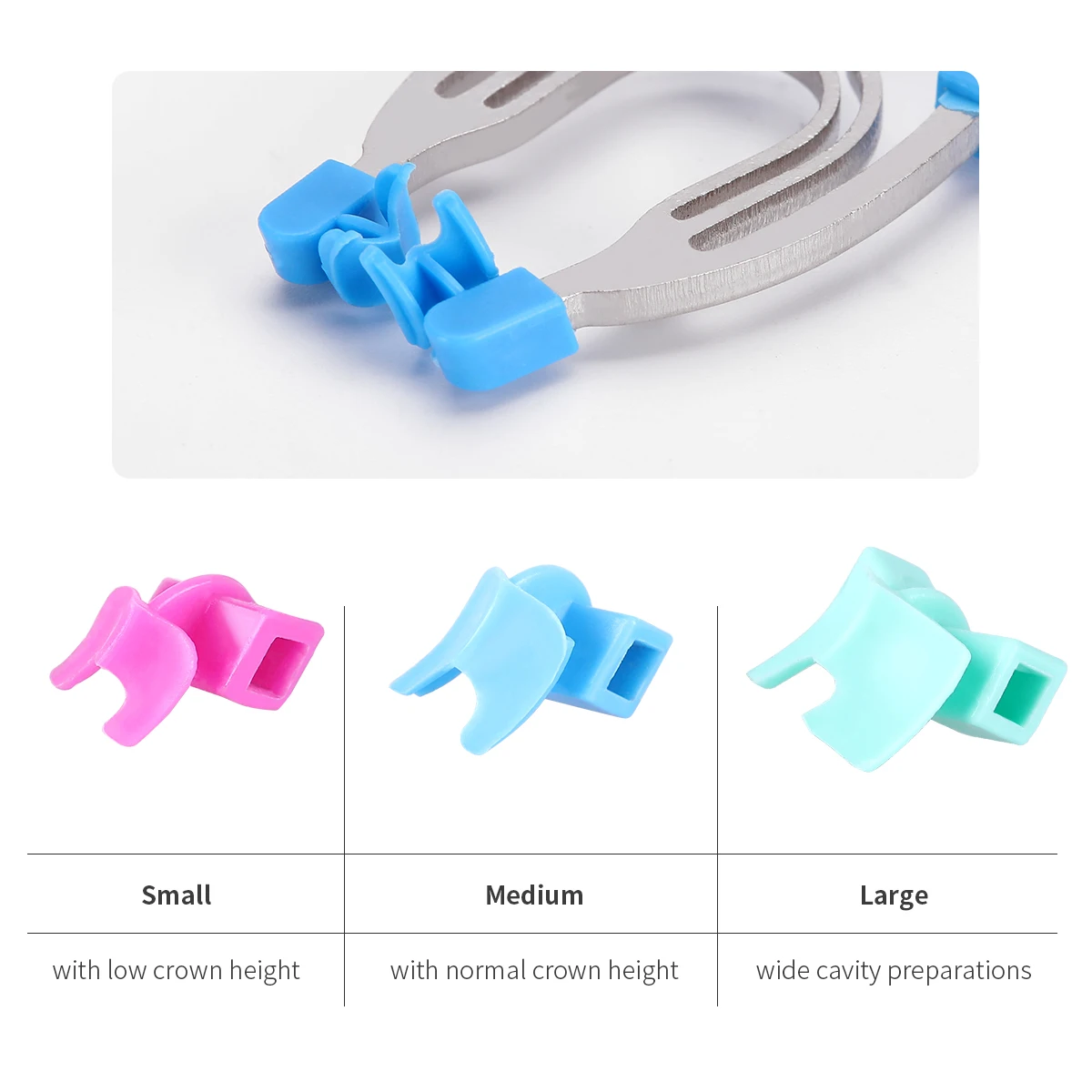 Dental Matrix Sectional Contoured Clamps Wedges Metal Spring Clip Rings Plier Set with Replacement Parts Dentistry Tools