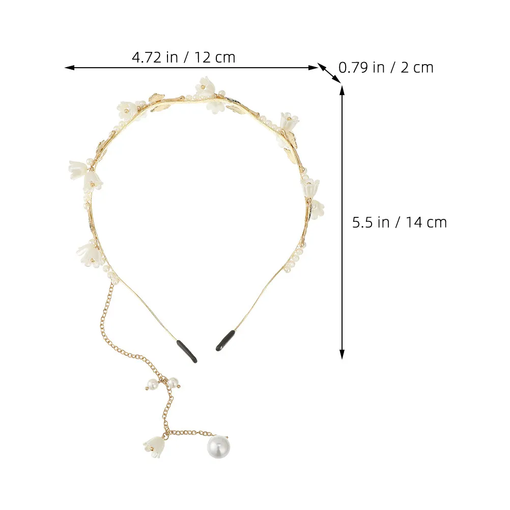 High-End Pearl Headbands Delicate Flower Design Bridal Headband Wedding Hair Accessories for Women Lightweight Comfortable