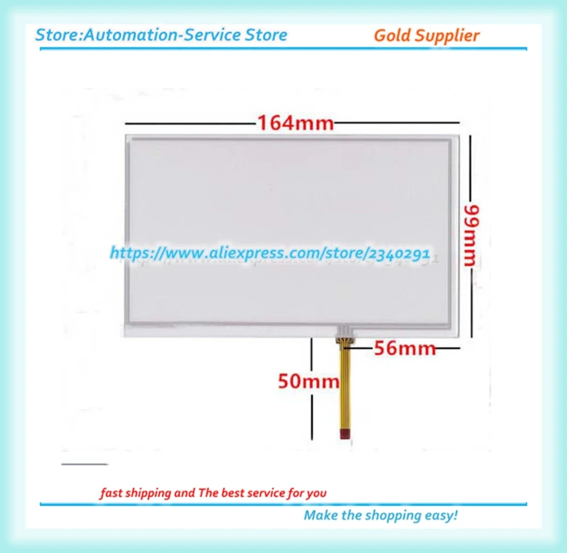 7.0 cala 164*99 mm AT070TN90 AT070TN93 HD pojemnościowy nowy ekran dotykowy Digitizer panel szklany