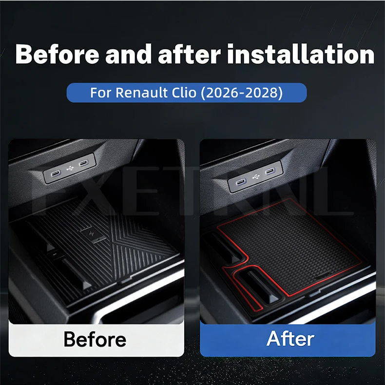 Für Renault Clio 2026 Autotür-Ablagefach-Matte Rutschfeste Türschlitz-Auflage Auto-Zubehör für Renault Clio 6 – Detail 3