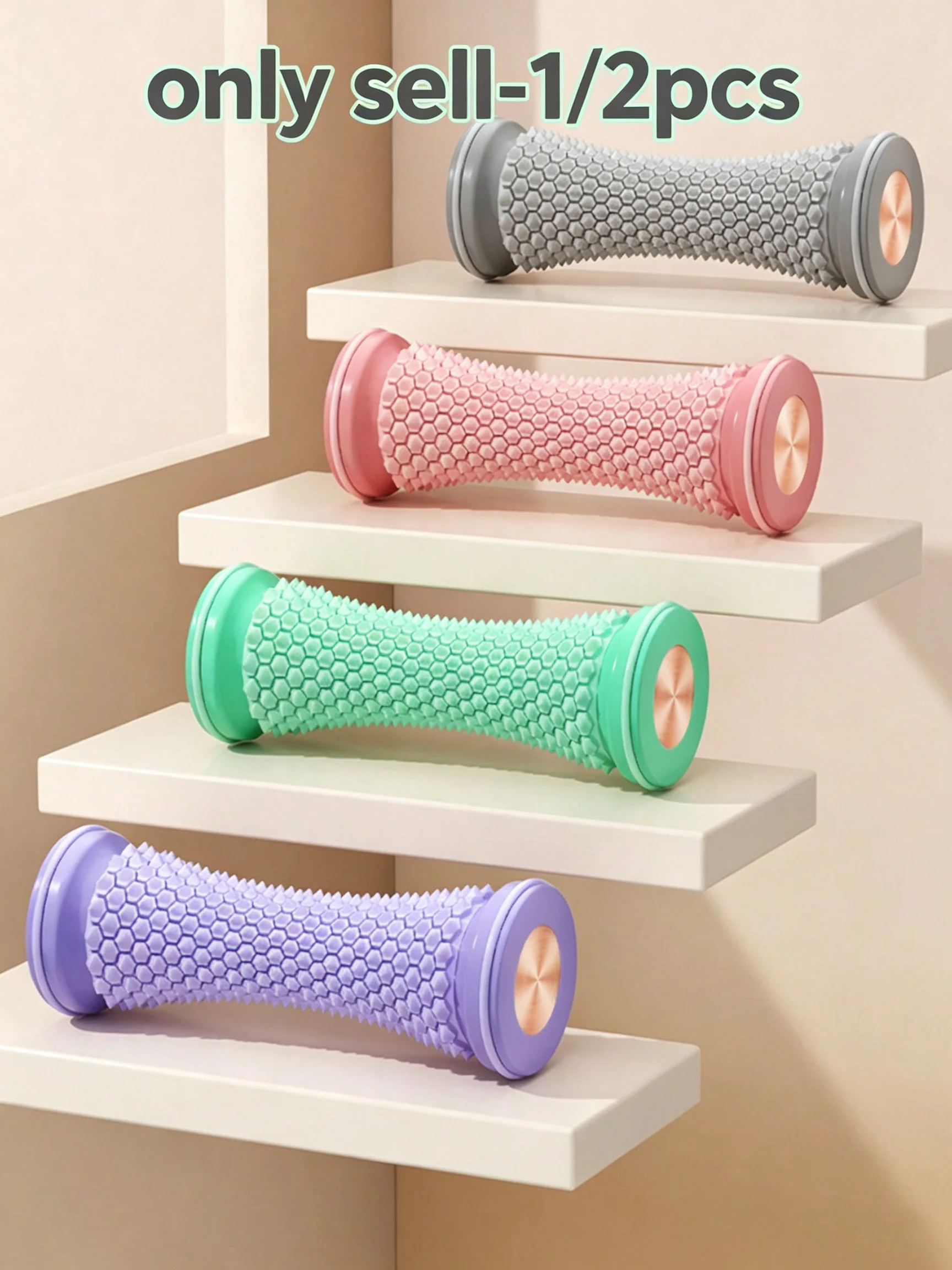 1/2 Pack Foot Arch Roller Trainer - Home Use Massage Tool for Soles Leg Muscle Foot Arch Training Comfort Enhancer