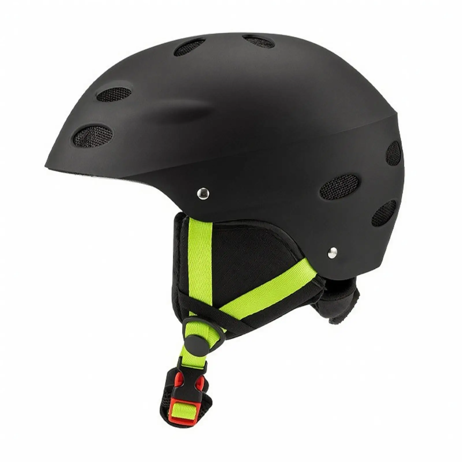 Snow Skiing Helmet Adult Headgear with ABS Outer Shell and Soft Ear Coverage Plus Adjustable Buckle Strap for Snowboard Mountain