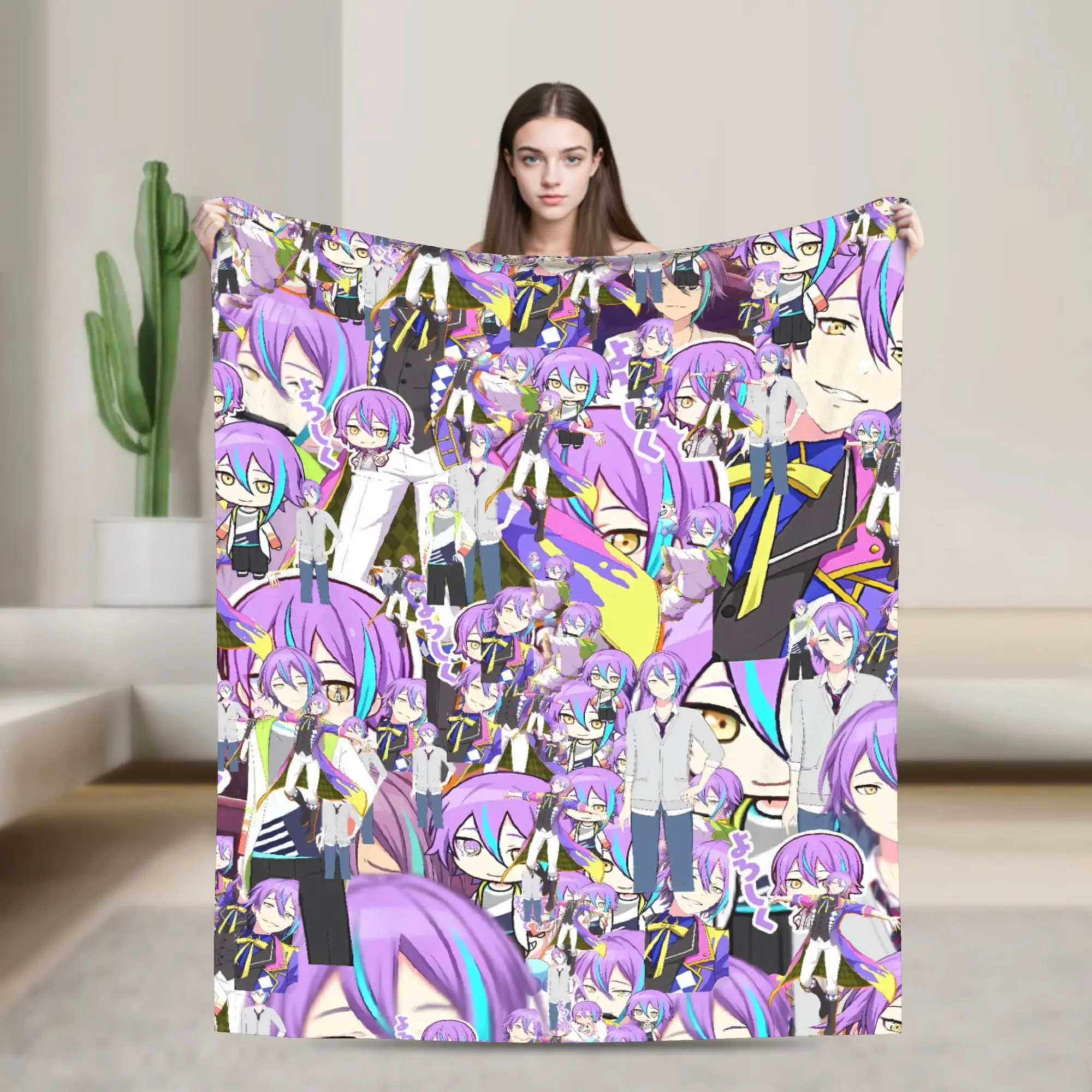 Cobertor quente estudantes decorativo rui kamishiro cama lança colcha de flanela para o quarto gráfico sofá cama capa