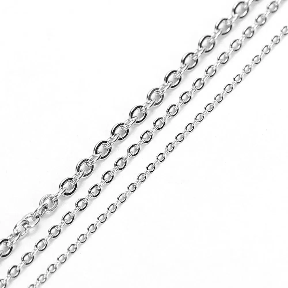 10Meters Stainless Steel Chain O Shape Cross Chains For Necklace Bracelet Jewelry Making DIY Accessories image 4