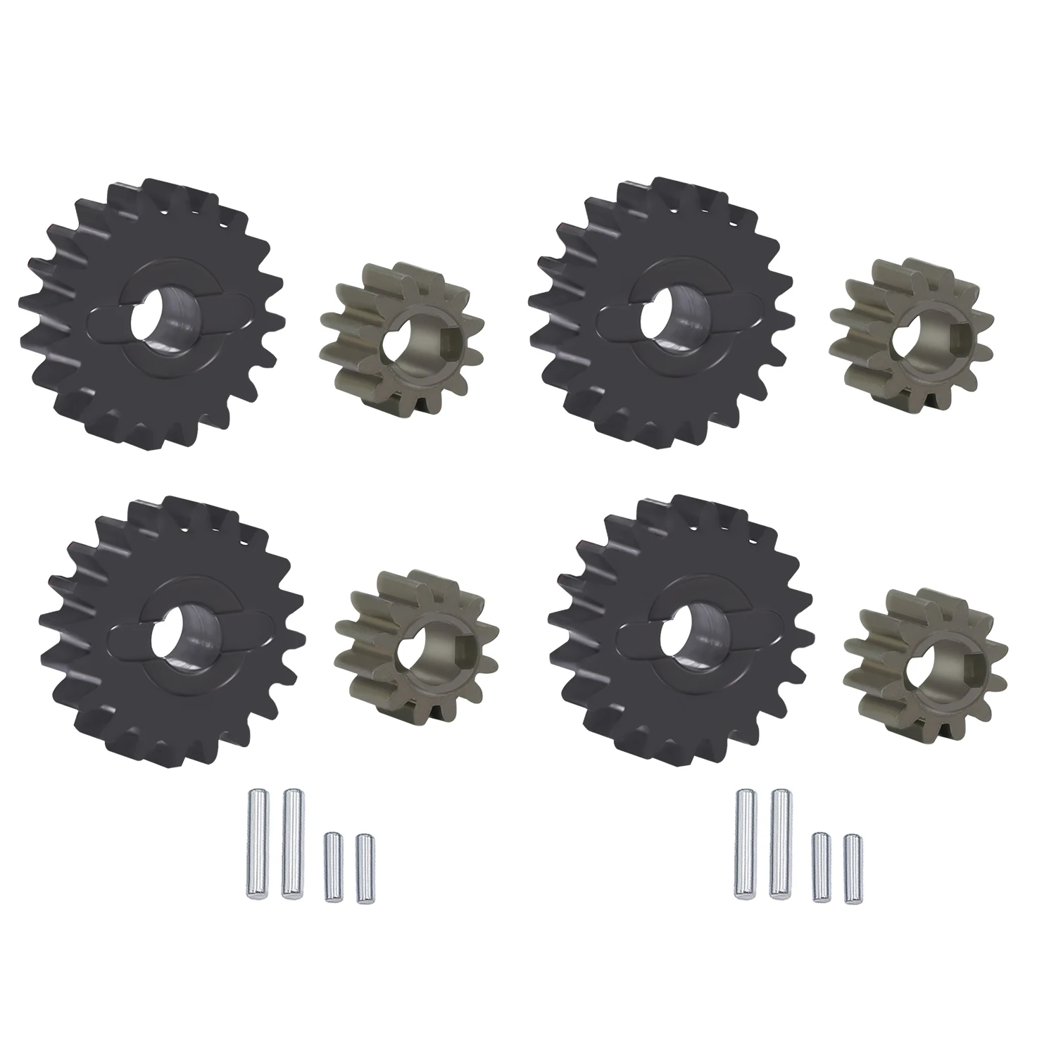 Steel Gears 12T/20T Front Rear Portal Axle Gear Set For 1/24 FMS FCX24 POWER WAGON FCX18 Powder Drunk RC Crawler Upgrade Parts