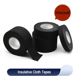 1/3/5 Roll Heat-resistant Adhesive Cloth Fabric Tape 9-50mm For Automotive Cable Tape Harness Wiring Loom Electrical Heat Tapes
