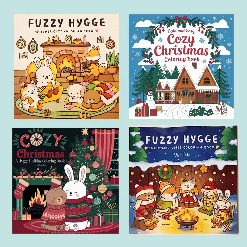 Cozy Coloring Book Adults For Relaxation Featuring Christmas Book For Doodles Adorable Cartoon Creatures Books In Cozy Moments