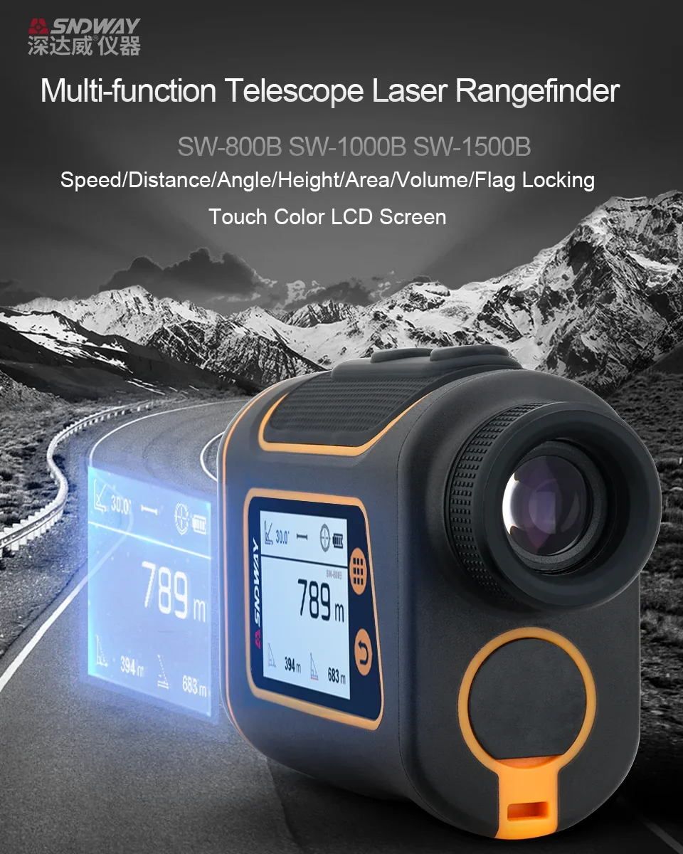 SNDWAY Teleskop Laser Entfernungsmesser Digitaler Entfernungsmesser Jagd Monokular Golf Entfernungsmesser LCD Display Roulette Maßband – Detail 2