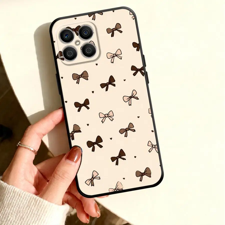 Coque pour Honor 600 Lite X7b Play10 X9a X6d X9b 400 Pro X8 X8a X9c X5c X9d X8d X7d X7a avec nœud papillon