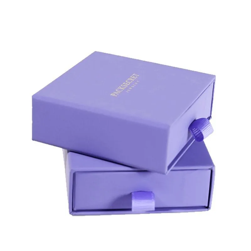 Custom Trendy Color Drawer Jewelry Packaging Earrings Jewelry Box Ring Accessories Paper Box Necklace Bra