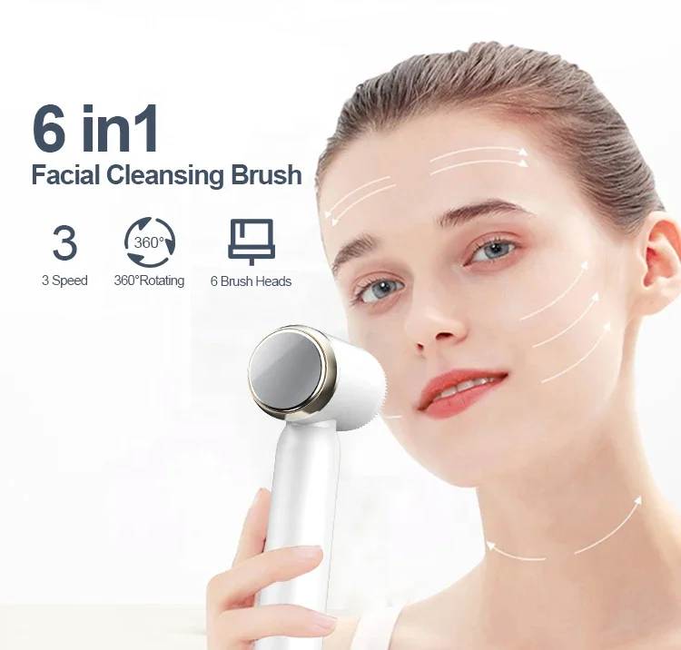 Brosse de nettoyage de Spa électronique multifonctionnelle pour femmes, nettoyant électrique rotatif pour le visage, raffermissement et rajeunissement