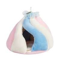 Hamster Hammock Plush Hanging Cave Shed Winter Warm House Small Animals Hideaway for Guinea Pigs Sugar Glider