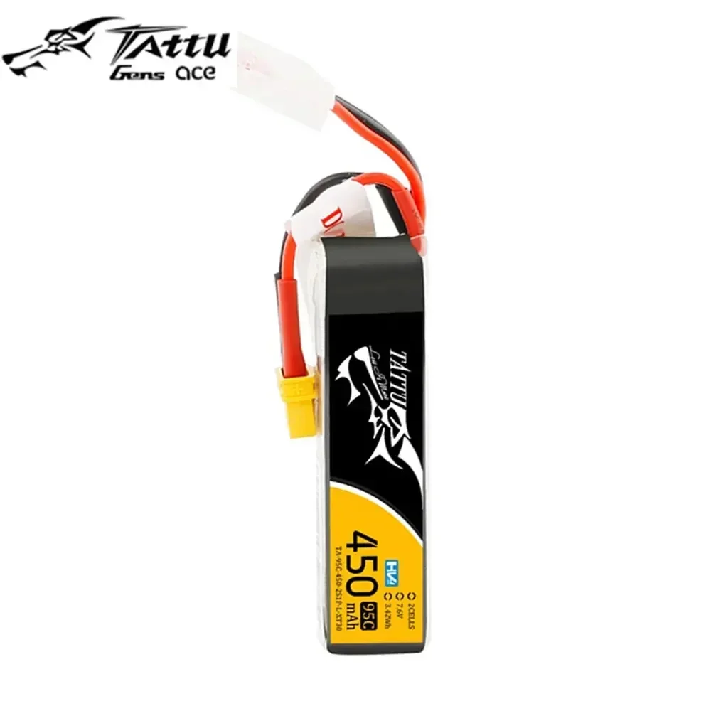 Zanhypothécaire aryLipo-Batterie pour importateur de course RC FPV, 7.4V, 7.6V, 450mAh, 1S, 2S, 3S, 4S, 75C, 95C, compte 30, prise longue taille RC 24.com, nouveau