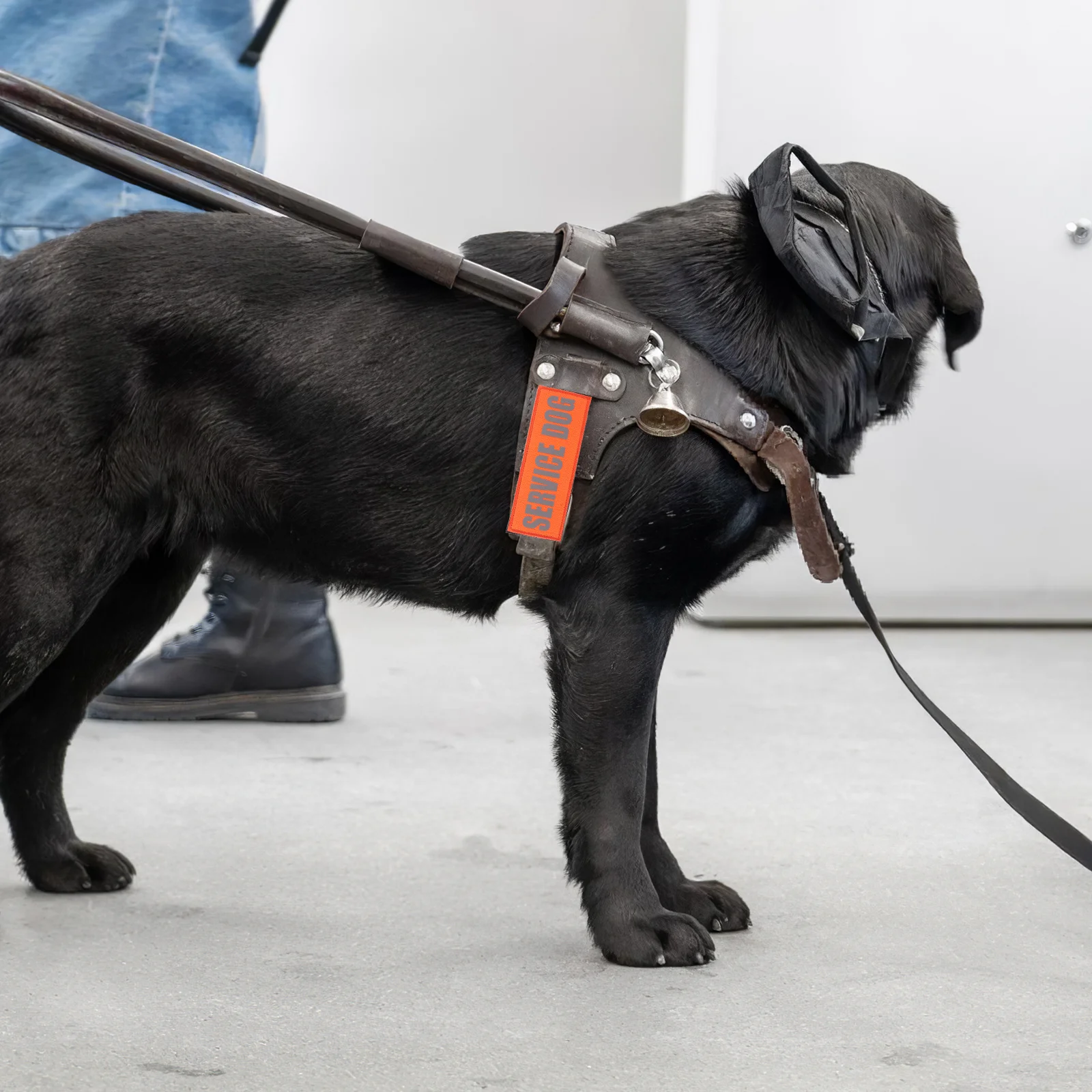 

2Pcs Service Dog Vest Reflective Safety Patches Removable Dog Harness Tags for Working Animal Training Identification Patch