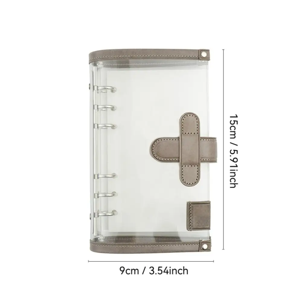 Creative Transparent Binder Notebooks Blank Inner Pages Loose-leaf Notepad DIY Mini Diary Book Stationery Supplies