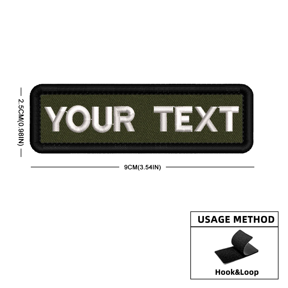 الجيش الأخضر مخصص اسم التصحيح بقع شخصية المطرزة العسكرية التكتيكية شارة المشارب شعارات الحديد على أو هوك حلقة #3