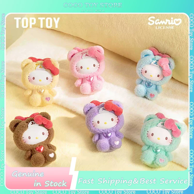 

Toptoy Hello Kitty Kt Тедди Пижамы Серия Mystery Box Kawaii Модная слепая коробка Сумка Подвеска Коллекционный декор Подарочные игрушки на Хэллоуин