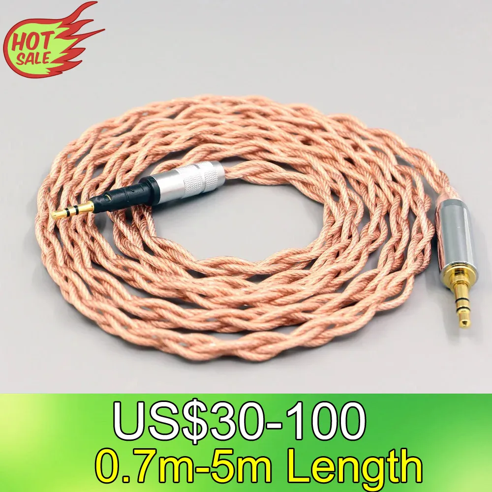 

LN007795 Graphene 7N OCC Shielding Coaxial Mixed Earphone Cable For Sennheiser HD6 HD7 HD8 MIX DJ HD595 4 core 1.8mm