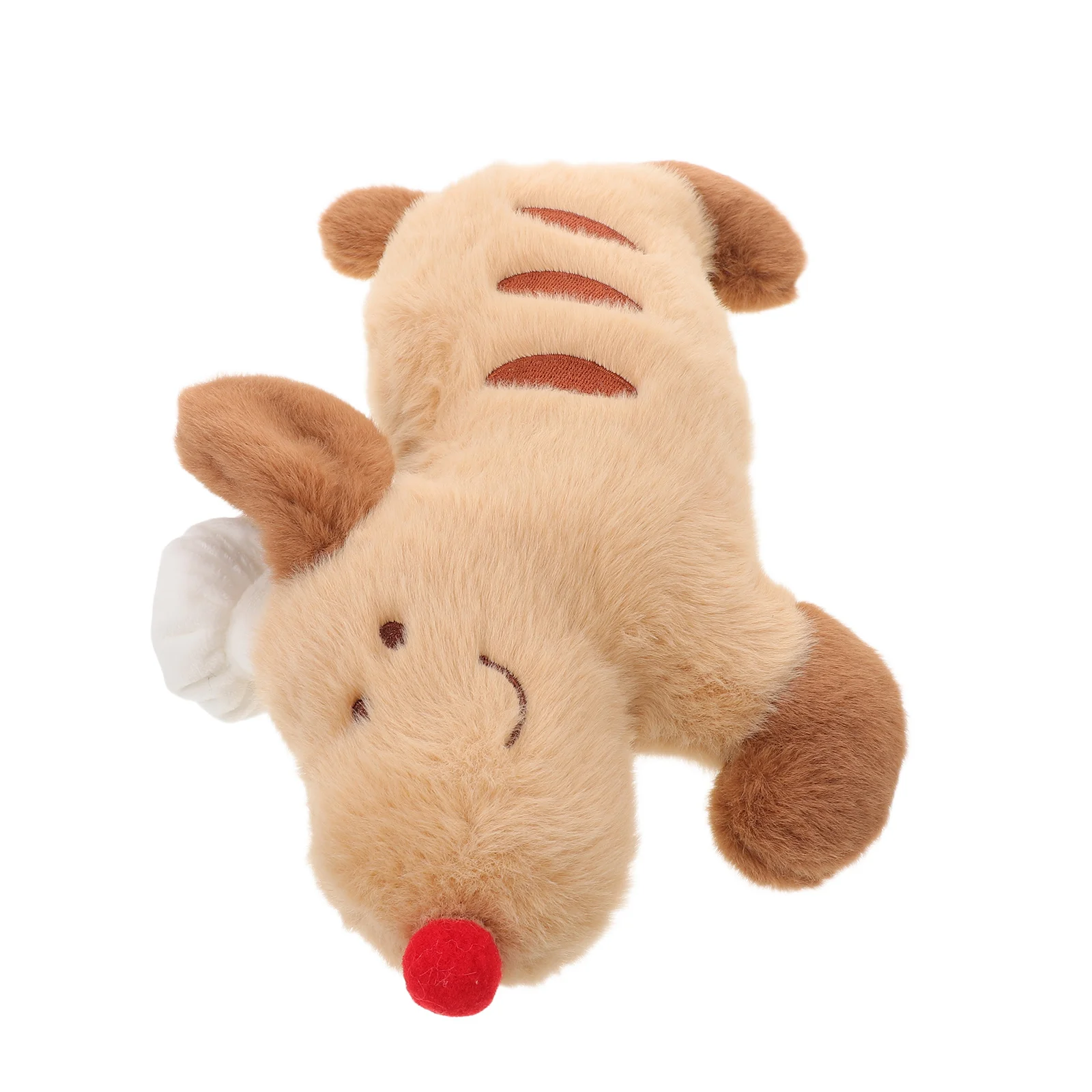 

Dog Hugging Pillow Soft Furry Dog Shaped Comfort Cushion 11.4x7.5x3inch Sleeping Companion for Pets Sofa Bedroom Dorm Animal