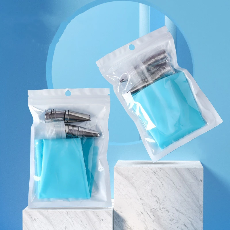 Cake Decorating Tool Set Silicone Pastry Bags DIY Cake Icing Piping Stainless Nozzle Reusable Cream Decorating Mouth Baking Tool