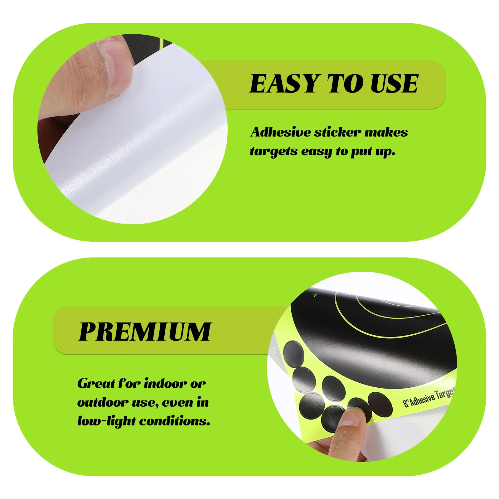 

25Pcs Fluorescent Aiming Stickers Adhesive Backing for Practice Easy to Use Shot Sticker Round Splatter Target Decor