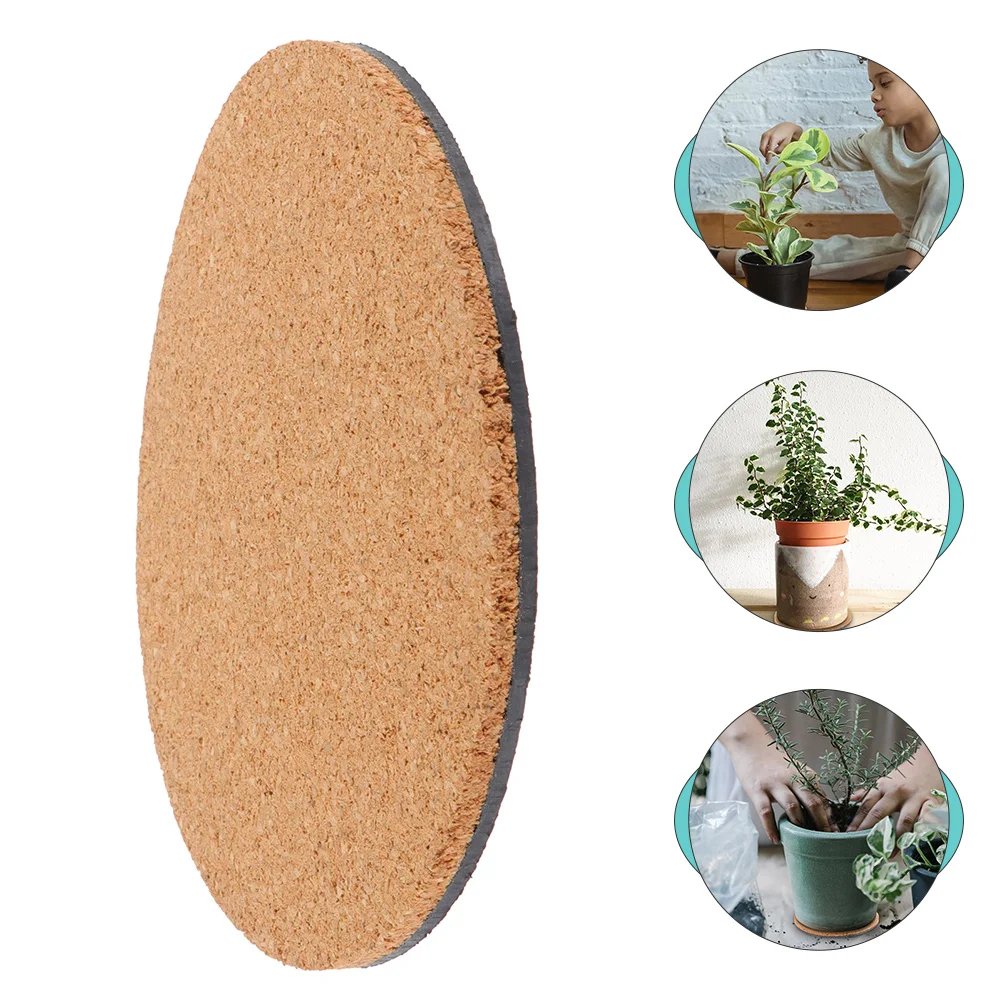 

3pcs Flowerpot Mat Cork Plant Coaster Garden Pot Pad Water Resistant Surface Protector for Plants Round 12cm Bonsai Tray Pads