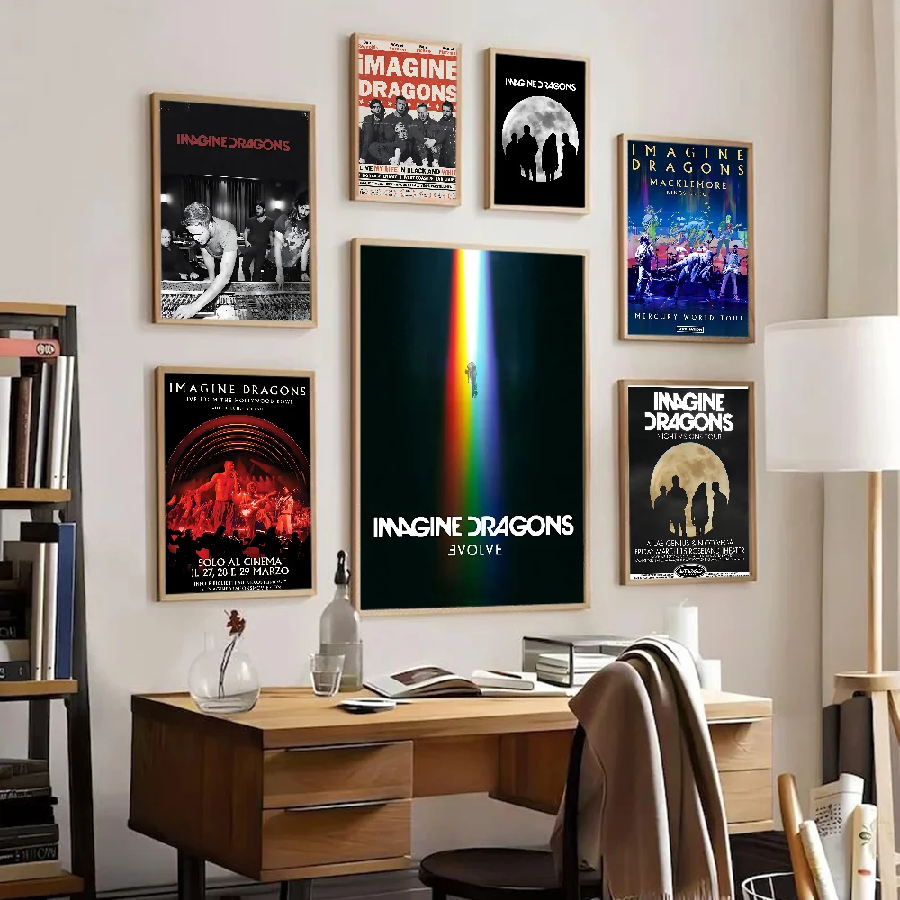 Popular Band I-Imagine D-Dragons Good Quality Prints And Posters Whitepaper Prints Posters Artwork Wall Decor