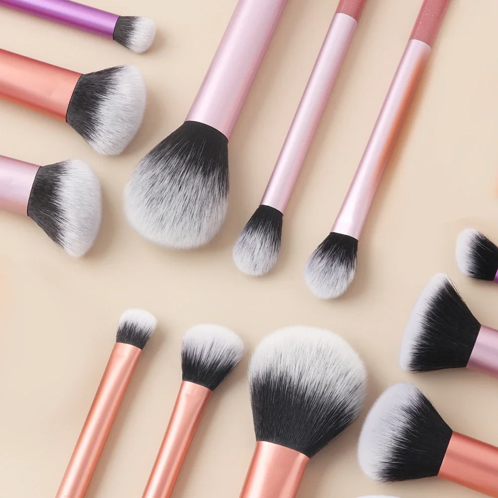 12pçs kit de pincéis de maquiagem, pincéis de maquiagem de cabelo sintético macio, base, blush, sombra, ferramentas de maquiagem cosmética4