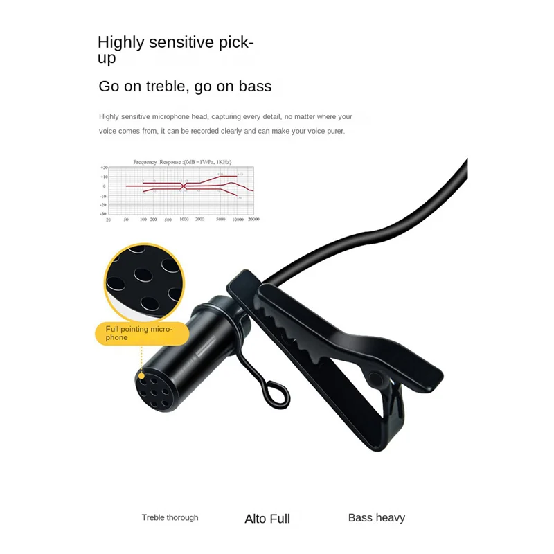 Microfono omnidirezionale 3.5mm Lavalier Tie Clip microfoni Mini microfono Audio per fotocamera Computer Laptop Phone