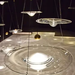 Modern Nordic Minimalism Personalized Water Drop Chandelier Living Room Restaurant Shop Flying Saucer Decoration Pendant Lights
