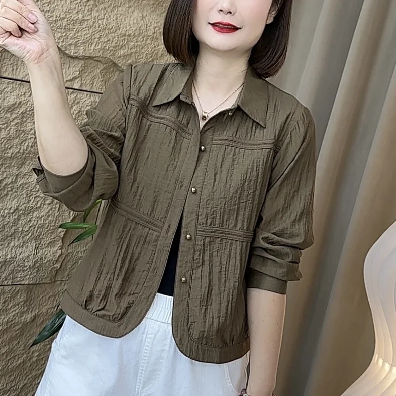 

Длинное свободное повседневное платье для женщин, осень 2025, элегантное, для мам, стройнящее, модное, универсальное, молодежное