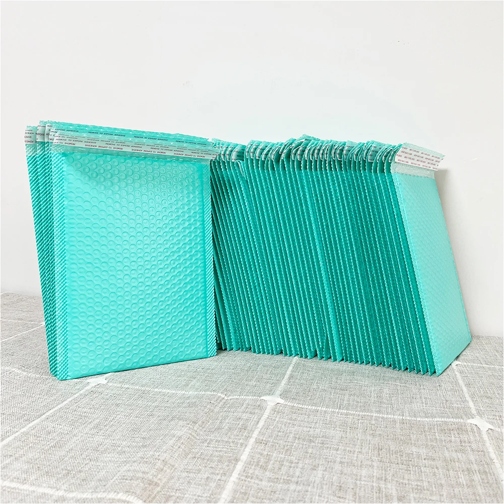 100Pcs Bubble Buffer Anti-fall Protection Waterproof Packaging Bag Courier Package Envelope Poly Mailer Blue Gift Bags