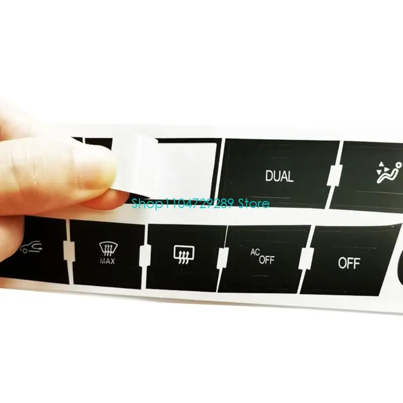 D8KE Upgrades Black PVC Automotive Dashboard Button Repair Patches for Vehicles Use