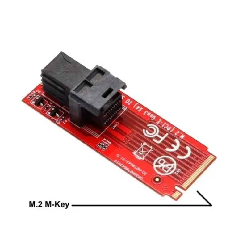 IOCREST U.2 SFF-8639 to M.2 M Key NVMe adapter card Mini SAS to M.2 M-Key NVMe SFF-8639 Adapter with SFF-8639 cable